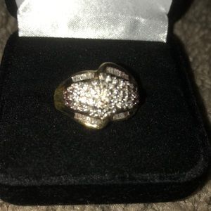 Fancy diamond and gold ring